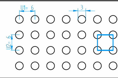 冲孔网板直排呈正方形